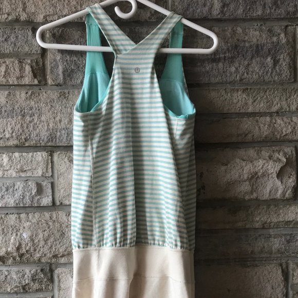 Lululemon Romp Her Romper Blue/Cream - Picture 6 of 6